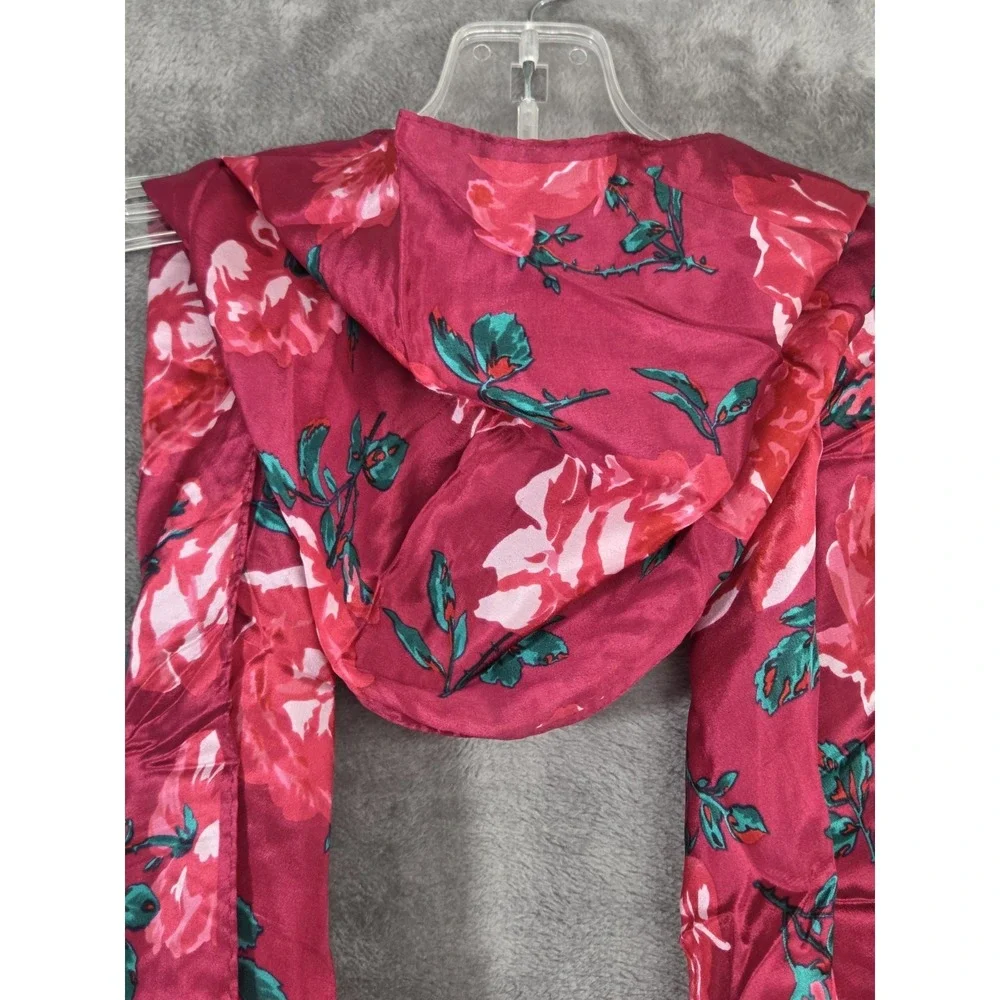 Vintage Baar Beards Silk Scarf Gorgeous 52 inch Red Floral